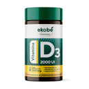 Vitamina D3 2000 UI da Ekobé em cápsulas para imunidade e saúde óssea